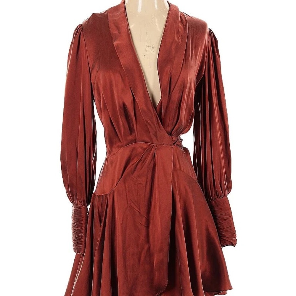 Zimmermann Silk-Satin mini wrap dress